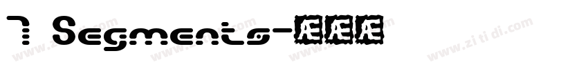 7 Segments字体转换